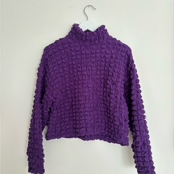 Zara Tops - Zara Violet Textured Knit Top